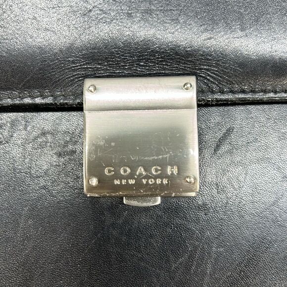 *5123 Coach black leather briefcase - Picture 6 of 13